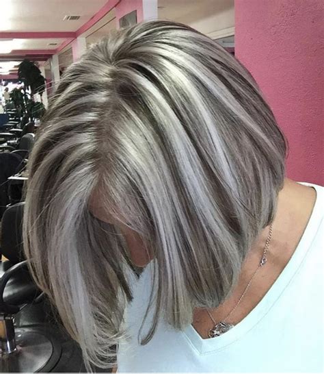 Frosted Hair Color For Dark Hair With Gray Yahoo Image Search Results Frosted Hair Hair