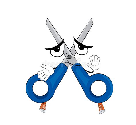 Sad Scissors Cartoon Stock Illustration Illustration Of