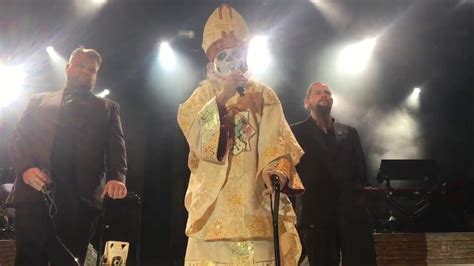 Papa Emeritus Iv Revealed Live At A Ghost Show Papa Emeritus Zero