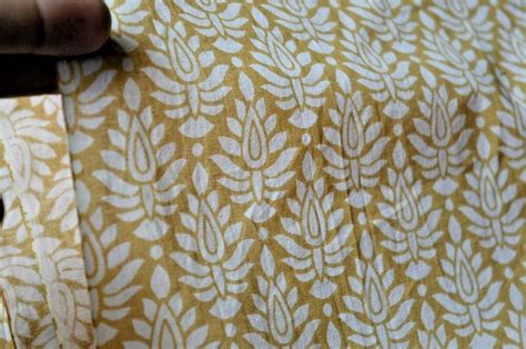 Indian Handmade Natural Hand Block Printed 3 Yard Sanganeri Cotton