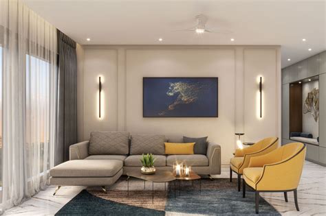 Modern L Shaped Sofa In Living Room Baci Living Room