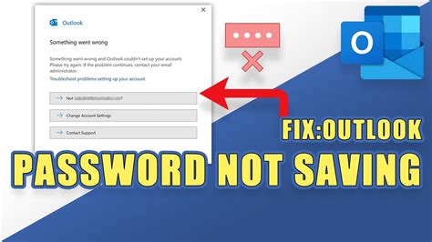 FIX Outlook Password NOT SAVING Something Went Wrong And Outlook