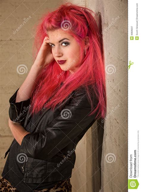 Smiling Punk Girl Stock Image Image Of Hair Grinning