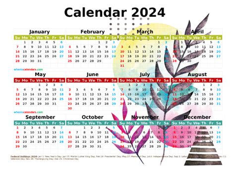 2023 Calendar With Holidays Free Printable Premium Template 27472