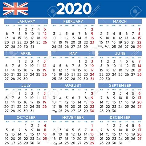 Uk 2020 Calendar Printable Wallpapers Holidays Pdf Excel Calendar