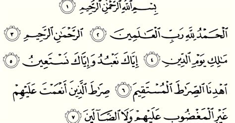 Al fatihah termasuk surat pendek, namun kandungan. Surah Al-Fatihah Dalam Rumi