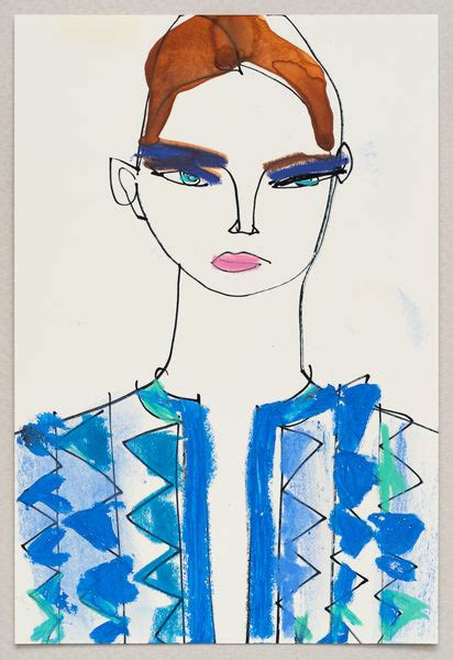 Jacky Blue Postcard Drawing Fashion Illustration Gallery
