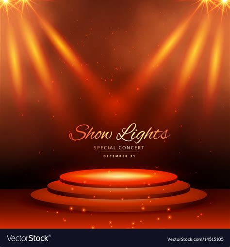 Free Download Show Light Podium Red Background Royalty Free Vector