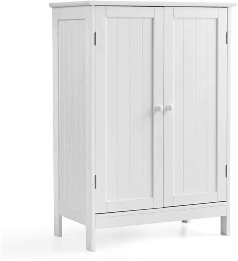 Giantex Bathroom Floor Cabinet Wooden Freestanding Storage Cabinet