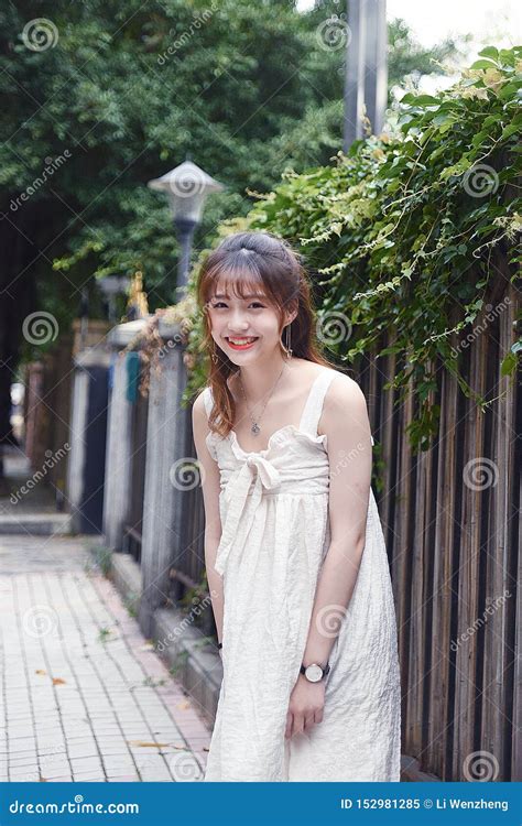 Beautiful And Lovely Asian Girl Shows Her Youth In The Park Stock Image Image Of Youthful