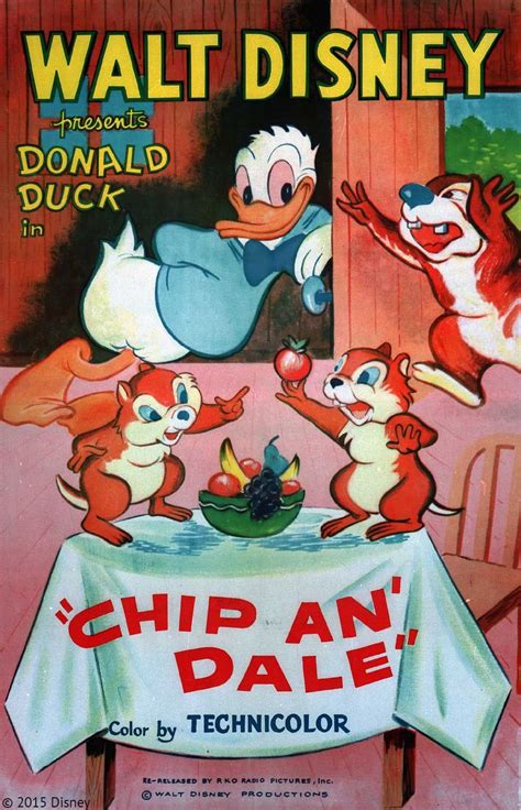 Celebrating Donald Duck Chip An Dale 1947 Vintage Disney Posters Disney Movie Posters
