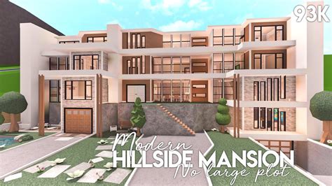 Roblox Bloxburg Private Modern Hillside Mansion K No Large Plot