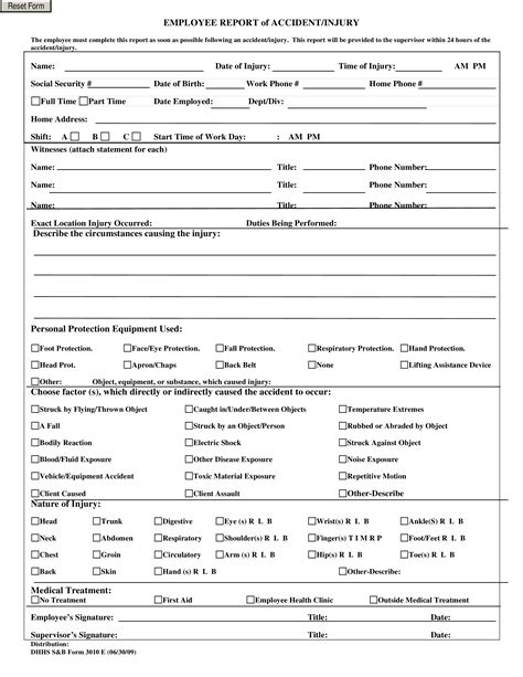 Accident Report Template Hq Printable Documents