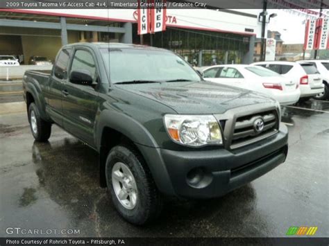 2009 Toyota Tacoma V6 Access Cab 4x4 In Timberland Green Mica Photo No