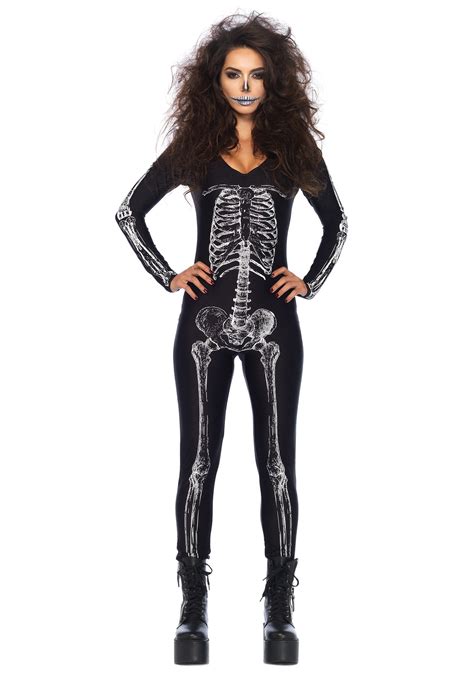 kleidung and accessoires leg avenue women s x ray skeleton catsuit costume black white large 85602