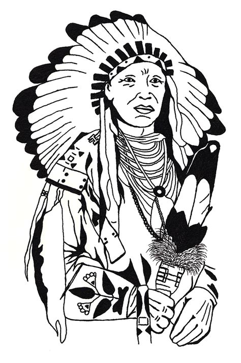 Indian Headdress Coloring Page