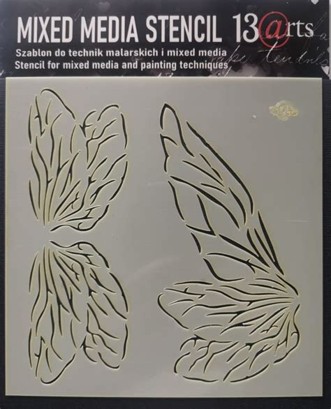 13rts Stencil Aurora Fairy Wings Scrap It Design Studio