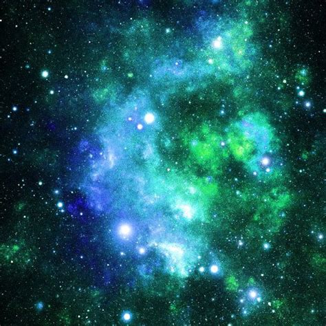 Blue And Green Galaxy Background