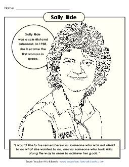 Sally Ride Coloring Page Of Printable Coloring Pages