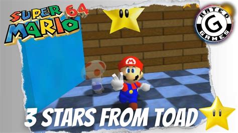 Super Mario 64 Castle Secret Stars Three Stars From Toad Youtube