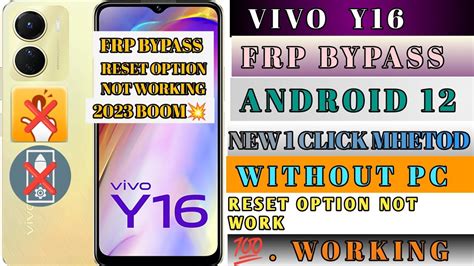 Vivo Y Frp Bypass Android Reset Option Not Working Solution Hot Sex