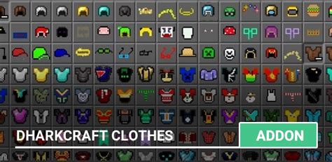 Mod Dharkcraft Clothes For Minecraft Pe
