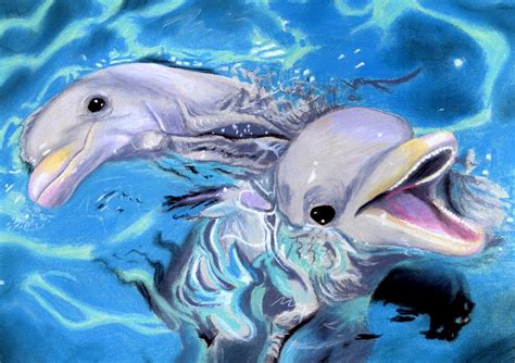 Dolphins Smile Painting By Laura Pickering Fine Art America
