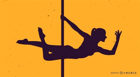 Woman Pole Dancing Silhouette Vector Download