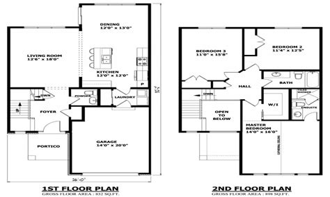 Modern Two Story Floor Plans Floorplansclick