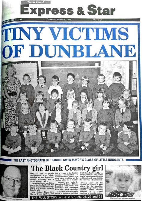 Dunblane Massacre Of The Angels How The Express And Star Reported On