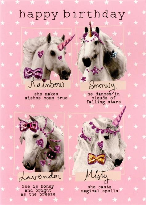 Unicorn Birthday Card Designs