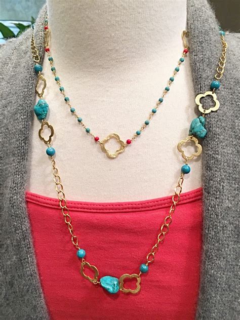 Turquoise And Red Coral Necklace Handwired Vermeil Chains Etsy Red