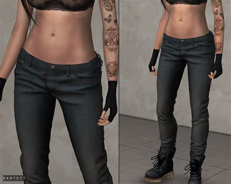 Low Rise Jeans Darte77 Custom Content For Ts4 Low Rise Jeans