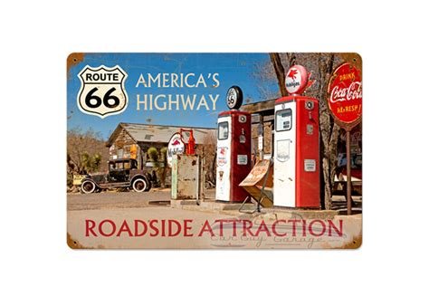 Route 66 Americas Highway Metal Sign 12 X 18