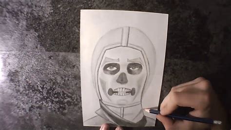 Fortnite Skull Trooper Easy Drawing Youtube