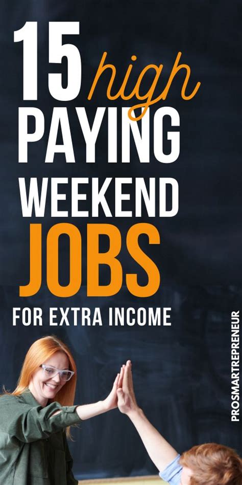 15 High Paying Weekend Jobs That Makes Good Money | Weekend jobs, Night ...