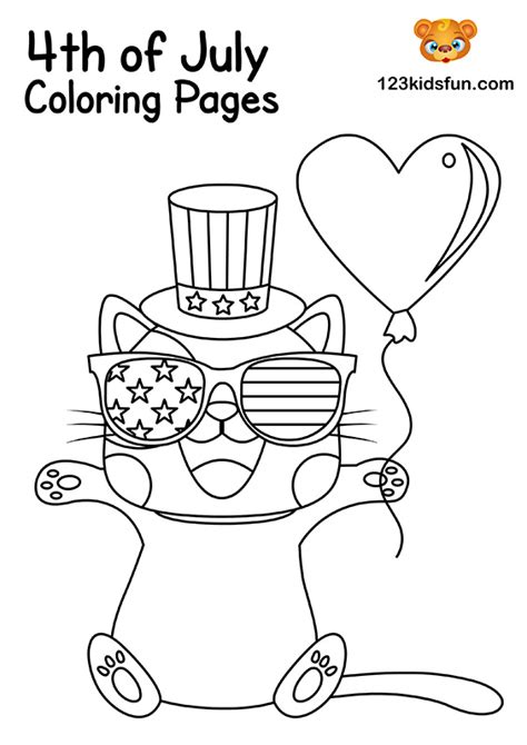 Accessing the coloring pages is so simple and the kids can get started on them right away. 4th of july Coloring Pages for Kids | 123 Kids Fun Apps
