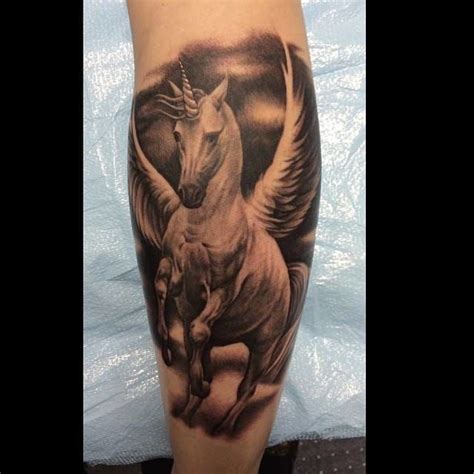 Impressive Piece By Bob Tyrrell Pegasus Tattoo Unicorn Tattoos