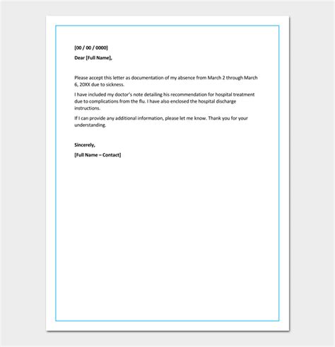 Letter Of Absent From Work Database Letter Template Collection