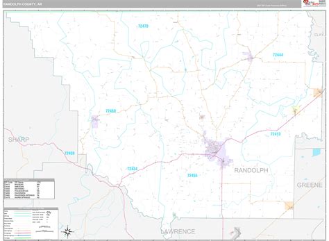 Randolph County Ar Wall Map Premium Style By Marketma
