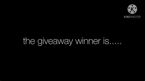 Giveaway Winner Youtube