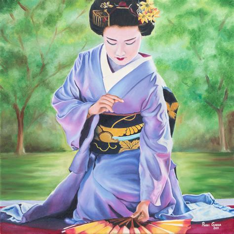 Geishas Grace Geisha Japanese Oil Painting Asian Wall Art Etsy