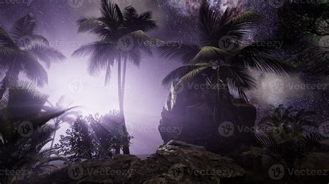 Milky Way Galaxy Over Tropical Rainforest 5588581 Stock Photo At Vecteezy