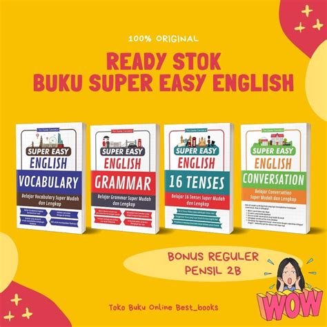 Jual Buku Bahasa Inggris Paket Lengkap Super Easy English Grammar