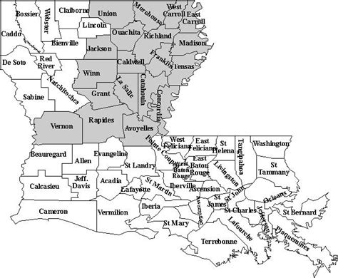 Louisiana Map With Parishes Listed The Art Of Mike Mignola