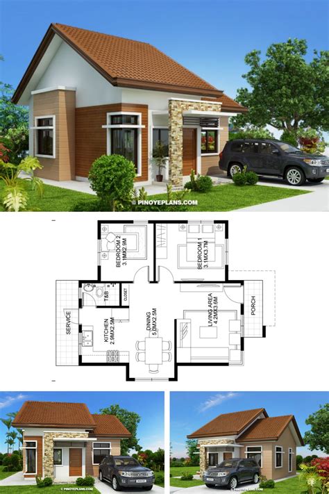 Katrina Stylish Two Bedroom House Plan Pinoy Eplans Small House