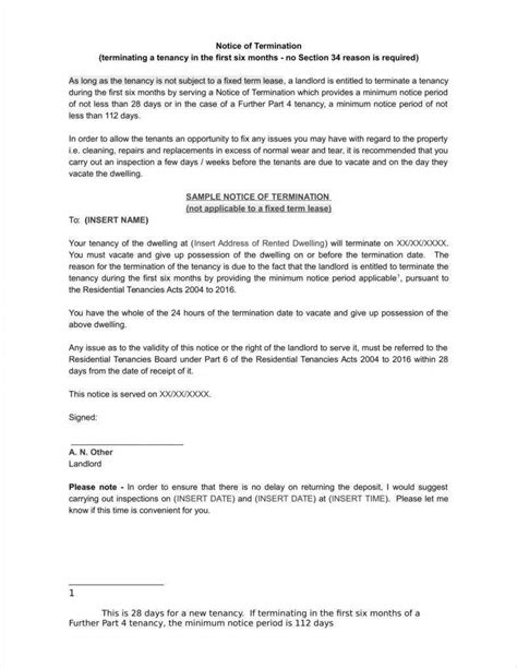 I give notice of termination of a residential tenancy agreement between me as tenant and you as landlord in respect of the premises at (note: end of fixed term contract letter template - Prahu