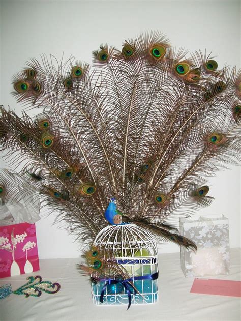 It measures 10″ x 4″ x 16″ and holds up to 45 corks. Peacock party decorations. | Kate's Bachelorette Party ...