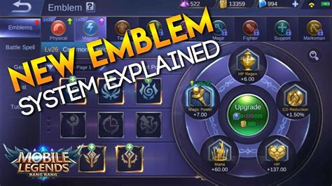 Mobile Legends New Emblem System Youtube