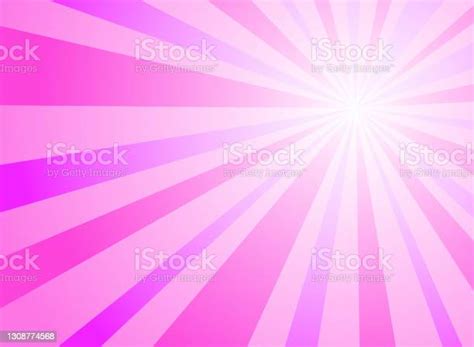 Sunlight Glow Horizontal Background Pink Color Burst Background Stock
